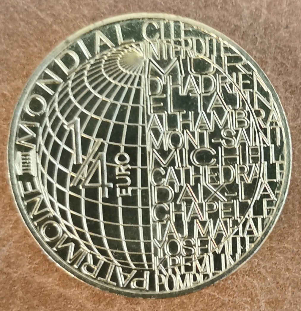 1/4 Euro Francúzsko 2022 - Unesco West Lake (UNC)