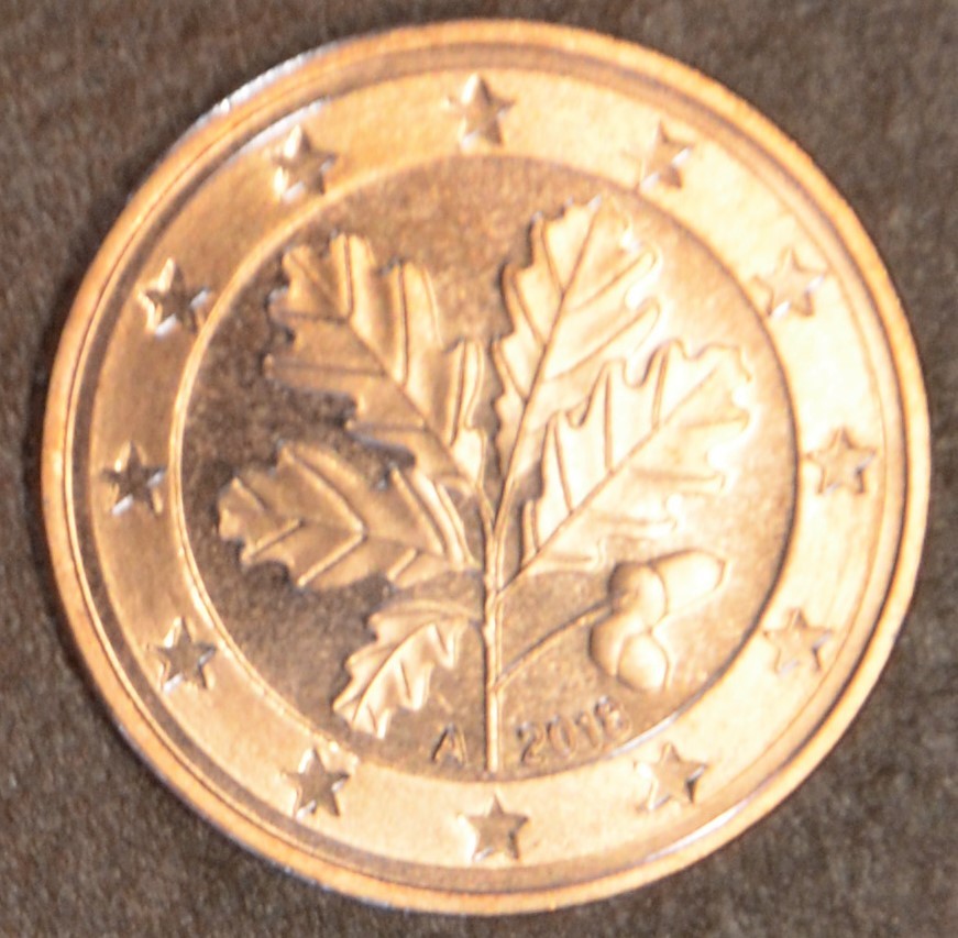 1 cent Nemecko 2018 "A" (UNC)