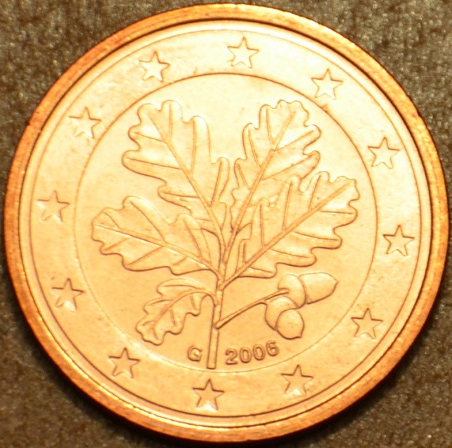 1 cent Nemecko 2006 "G" (UNC)