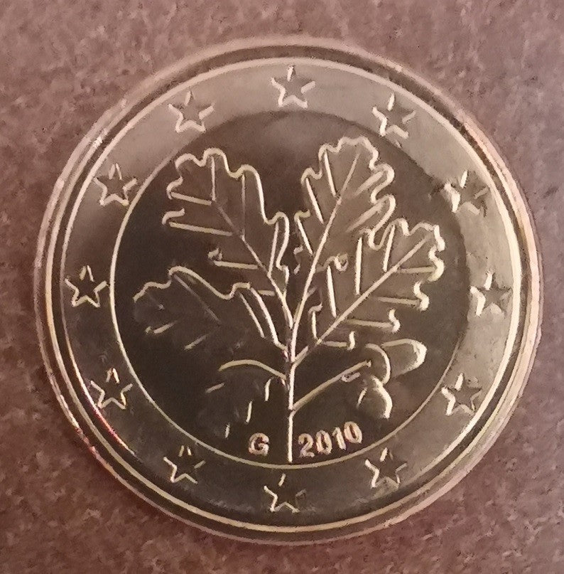 1 cent Nemecko 2010 "G" (UNC)