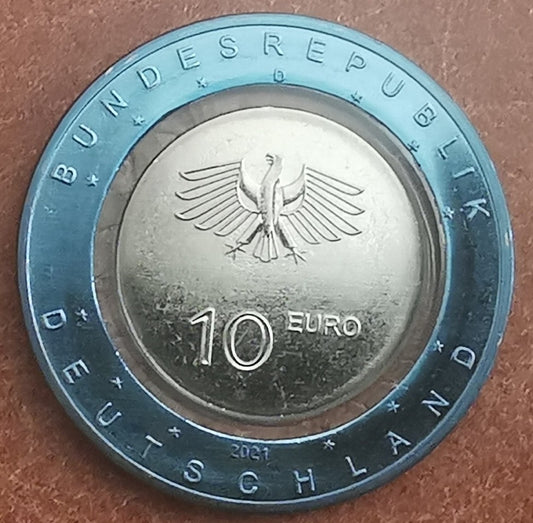 10 Euro Nemecko "A" 2021 Vo vode (UNC)