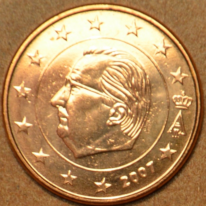 2 cent Belgicko 2007 (UNC)
