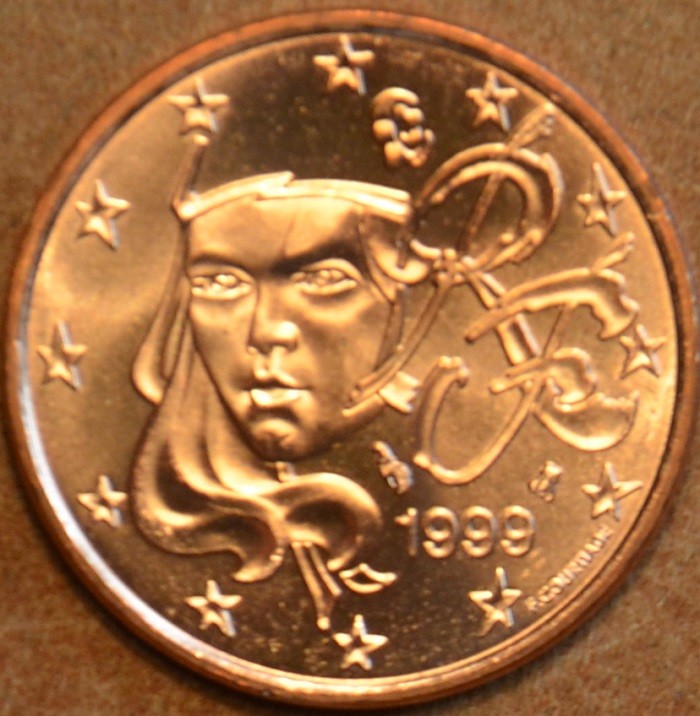 2 cent Francúzsko 1999 (UNC)