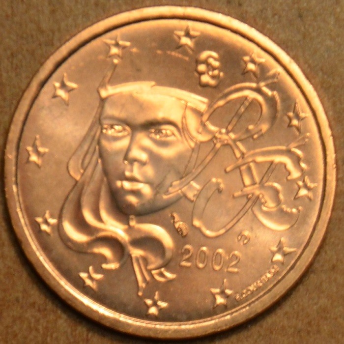2 cent Francúzsko 2002 (UNC)