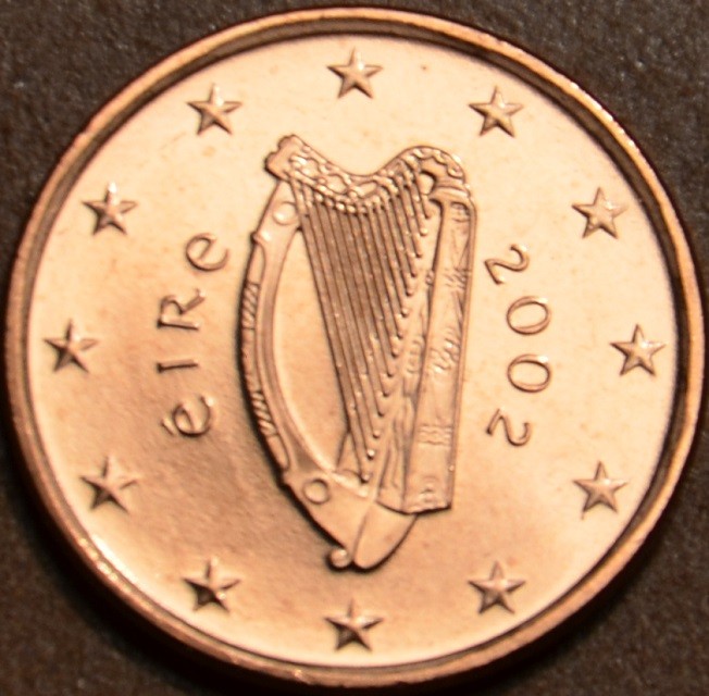 2 cent Írsko 2002 (UNC)