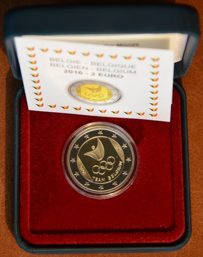 2 Euro Belgicko 2016 - Olympijský team Belgicka (Proof)