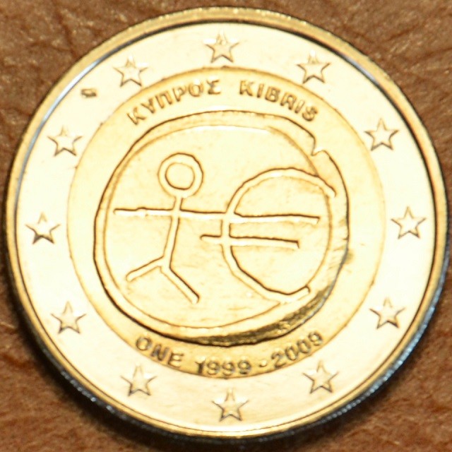 2 Euro Cyprus 2009 - 10. výročie hospodárskej a menovej únie (UNC)