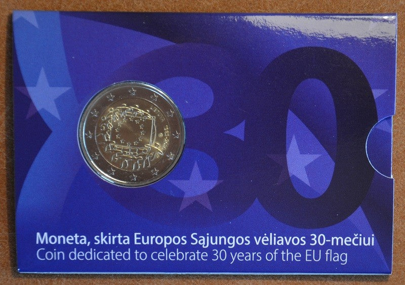 2 Euro Litva 2015 - 30 rokov Europskej vlajky (BU karta)