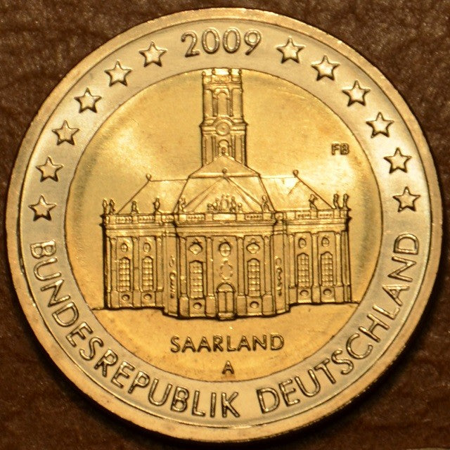 2 Euro Nemecko 2009 "A" Sársko: Kostol Ludwigskirche (UNC)