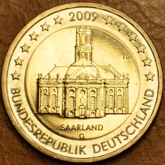 2 Euro Nemecko 2009 "G" Sársko: Kostol Ludwigskirche (UNC)
