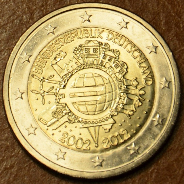 2 Euro Nemecko 2012 "A" 10. výročia vzniku Eura (UNC)