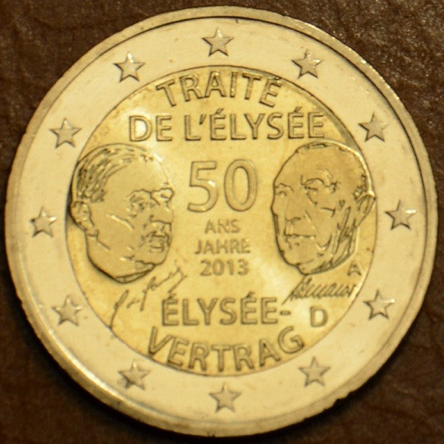 2 Euro Nemecko 2013 "A" 50. výročie Elizejskej zmluvy (UNC)