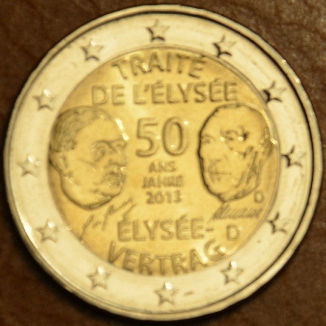 2 Euro Nemecko 2013 "D" 50. výročie Elizejskej zmluvy (UNC)
