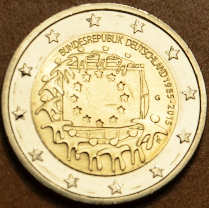 2 Euro Nemecko 2015 "G" 30 rokov Europskej vlajky (UNC)