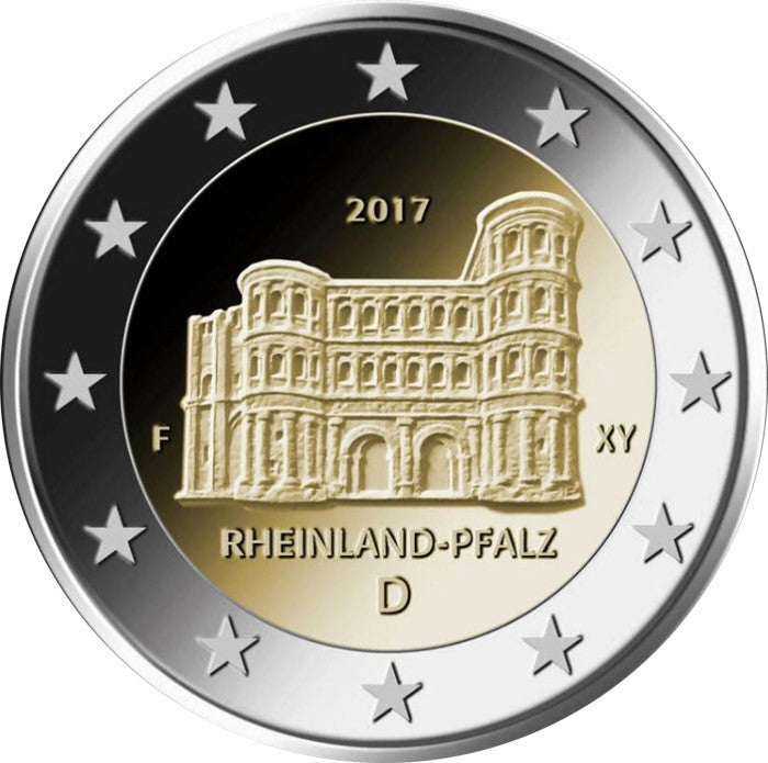 2 Euro Nemecko 2017 "D" Porýnie-Falcko: Porta Nigra (UNC)