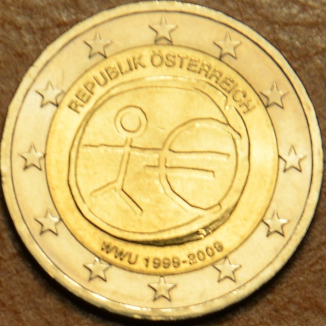 2 Euro Rakúsko 2009 - 10. výročie hospodárskej a menovej únie (UNC)