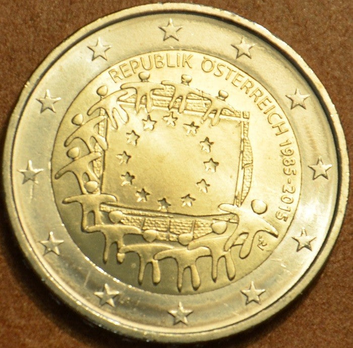 2 Euro Rakúsko 2015 - 30 rokov Europskej vlajky (UNC)