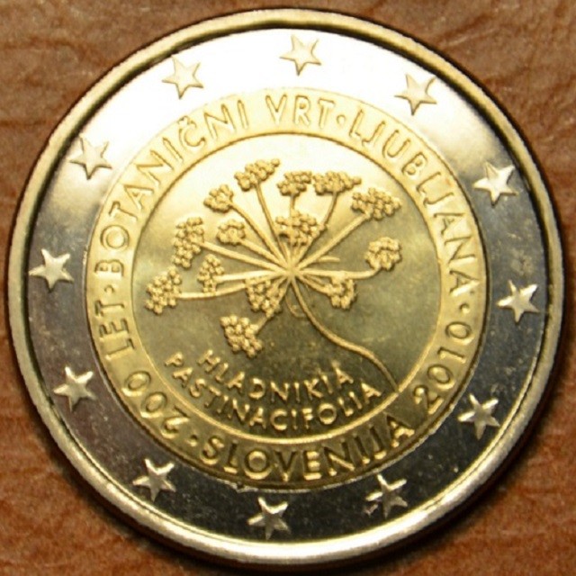 2 Euro Slovinsko 2010 - 200 rokov botanickej záhrady v Ljubljane (UNC)