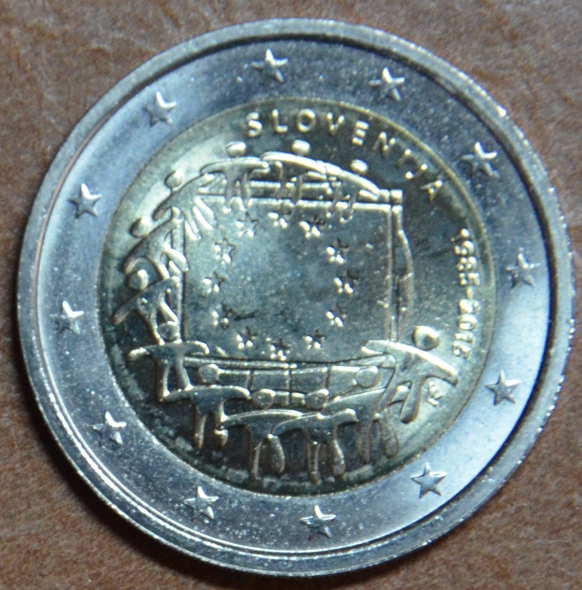 2 Euro Slovinsko 2015 - 30 rokov Europskej vlajky (UNC)