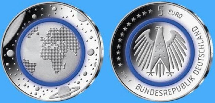 5 Euro Nemecko 2016 "F" Planéta Zem (UNC)