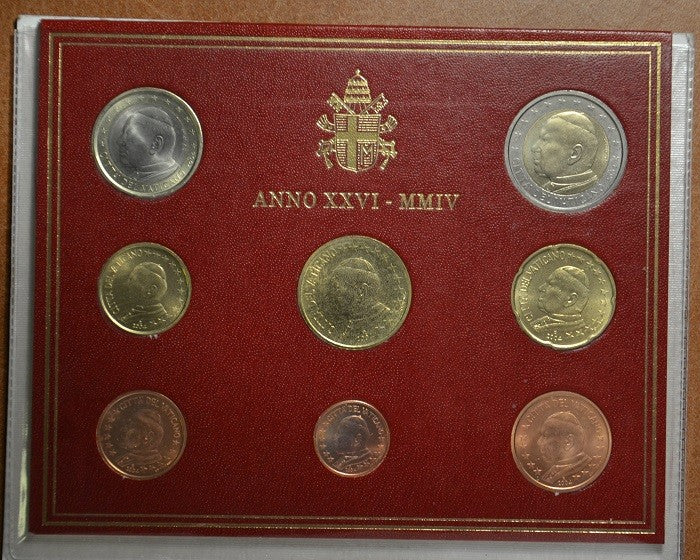 Sada 8 euromincí Vatikan 2004 (BU)