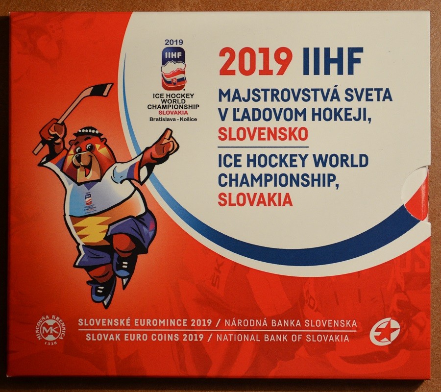 Súbor 8 Slovenských mincí 2019 Majstrovstvá sveta v hokeji (BU)