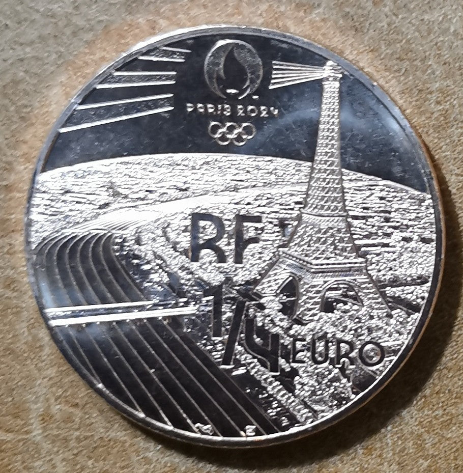 1/4 Euro Francúzsko 2022 - OH 2024 - Kite (UNC)