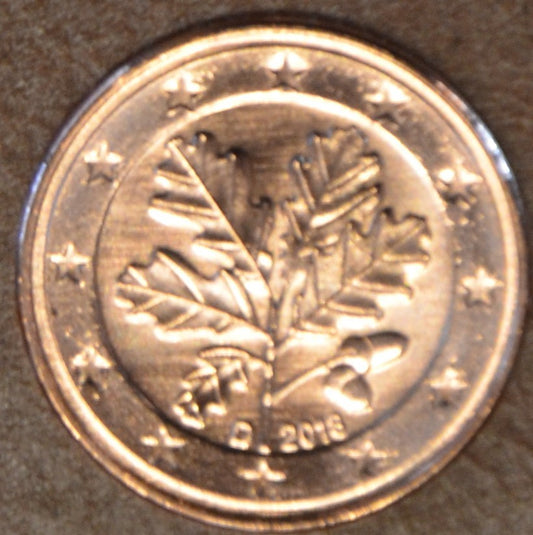 1 cent Nemecko 2018 "D" (UNC)
