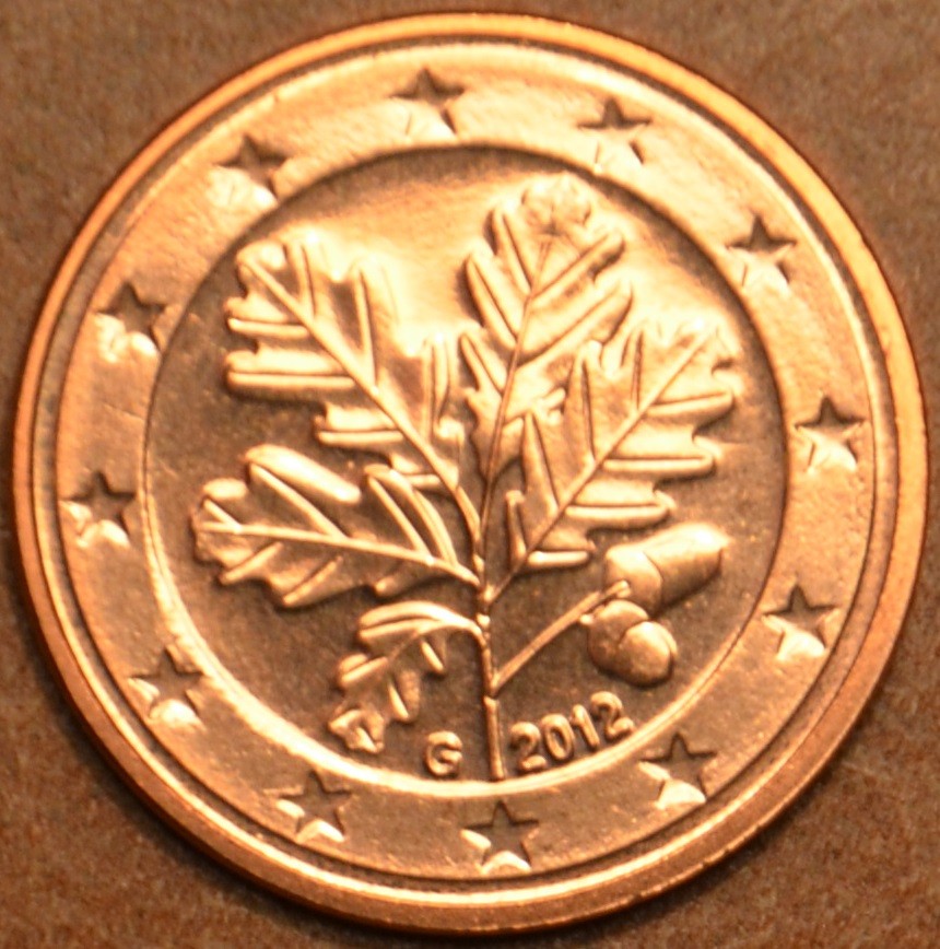 1 cent Nemecko 2012 "G" (UNC)