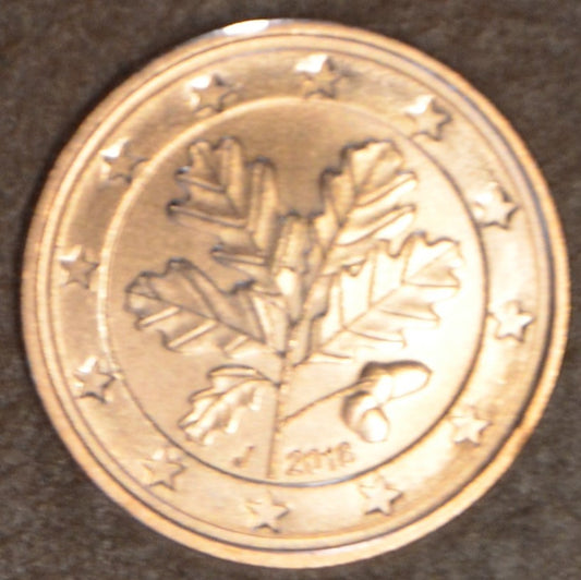 1 cent Nemecko 2018 "J" (UNC)