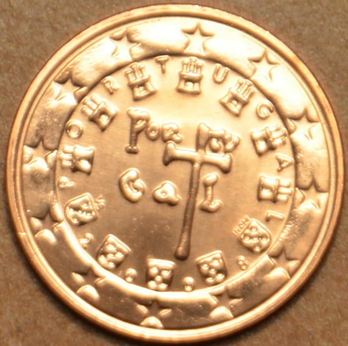 1 cent Portugalsko 2008 (UNC)