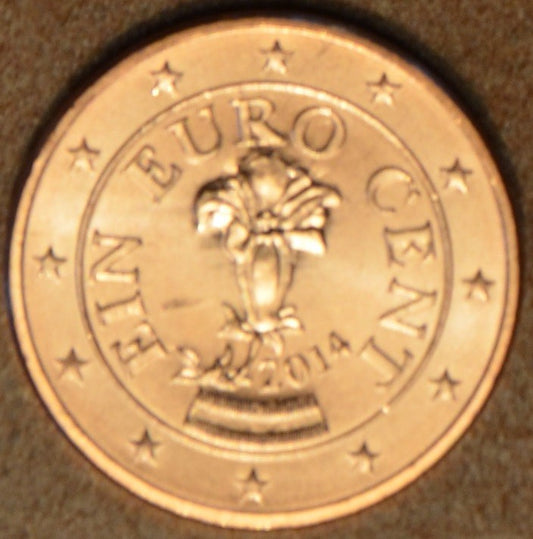 1 cent Rakúsko 2014 (UNC)