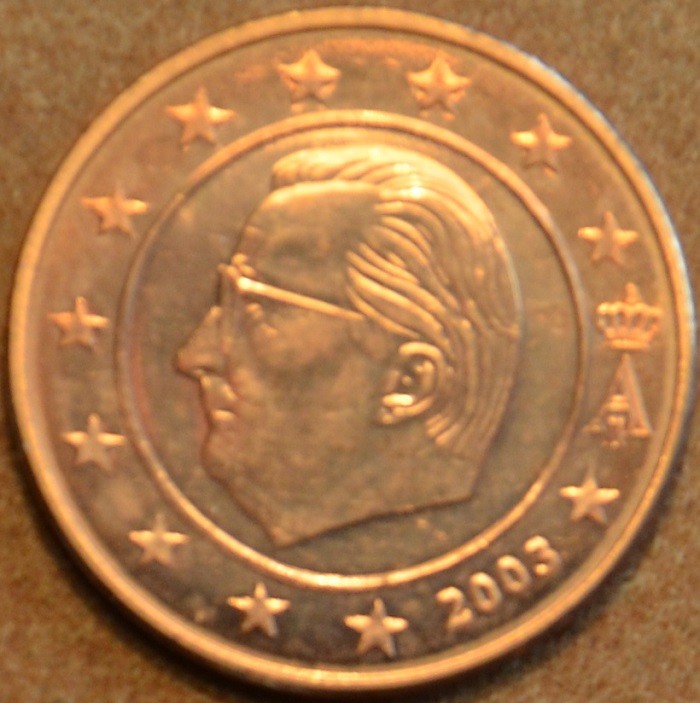2 cent Belgicko 2003 (UNC)