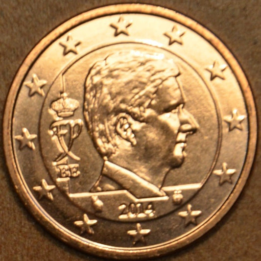 2 cent Belgicko 2014 - Kráľ Filip (UNC)