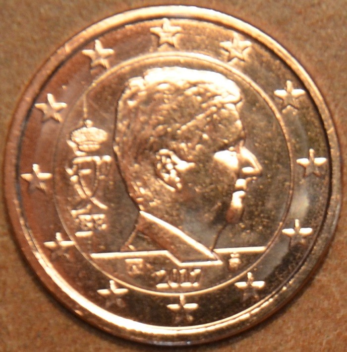 2 cent Belgicko 2017 - Kráľ Filip (UNC)