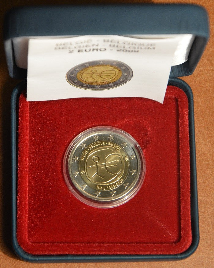 2 Euro Belgicko 2009 - 10. výročie hospodárskej a menovej únie  (Proof)