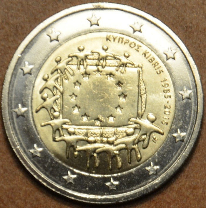 2 Euro Cyprus 2015 - 30 rokov Europskej vlajky  (UNC)