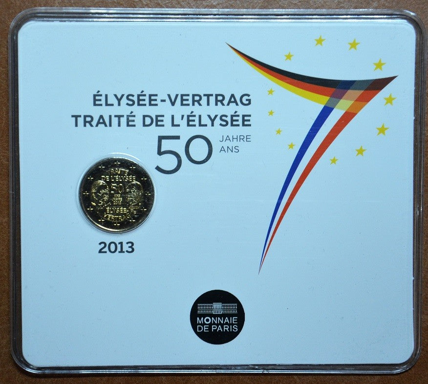 2 Euro Francúzsko 2013 - 50 rokov Elizejskej zmluvy  (BU karta)