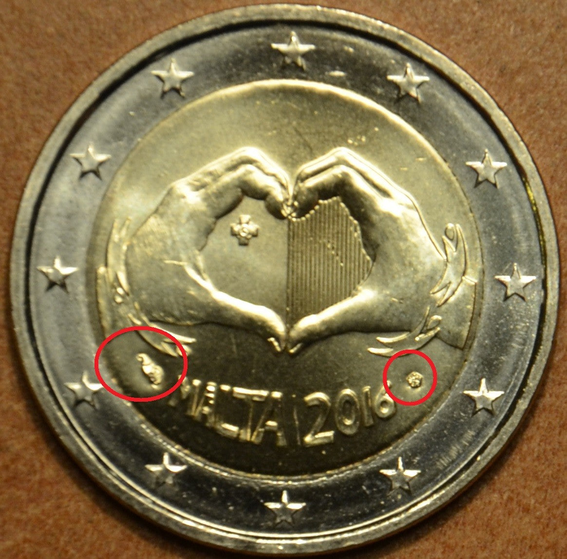 2 Euro Malta 2016 - Láska - francúzska značka (UNC)