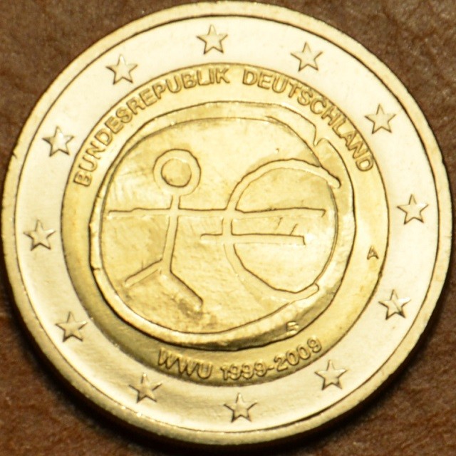 2 Euro Nemecko 2009 "A" 10. výročie hospodárskej a menovej únie  (UNC)