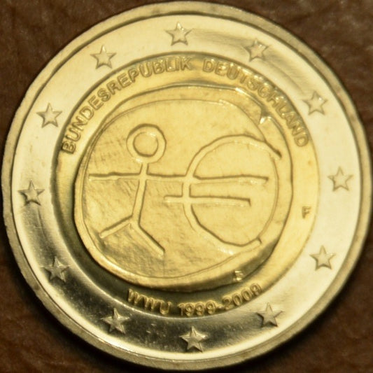 2 Euro Nemecko 2009 "F" 10. výročie hospodárskej a menovej únie  (UNC)