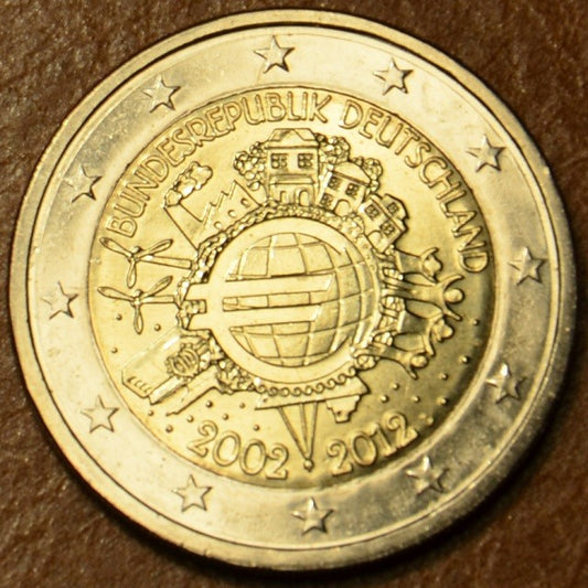 2 Euro Nemecko 2012  "G" 10. výročia vzniku Eura (UNC)