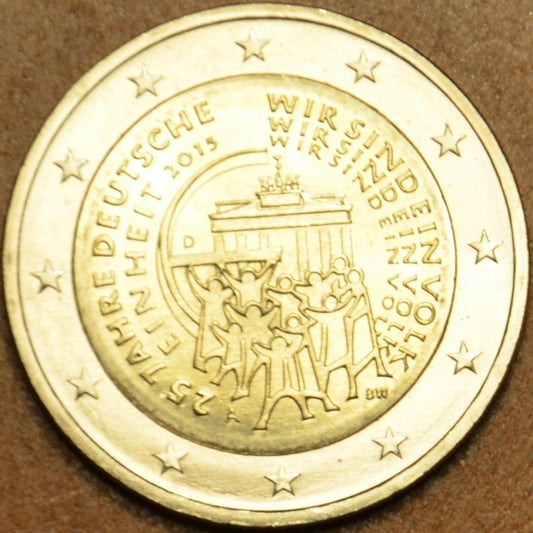 2 Euro Nemecko 2015  "A" 25 rokov of opätovného zjednotenia Nemecka (UNC)