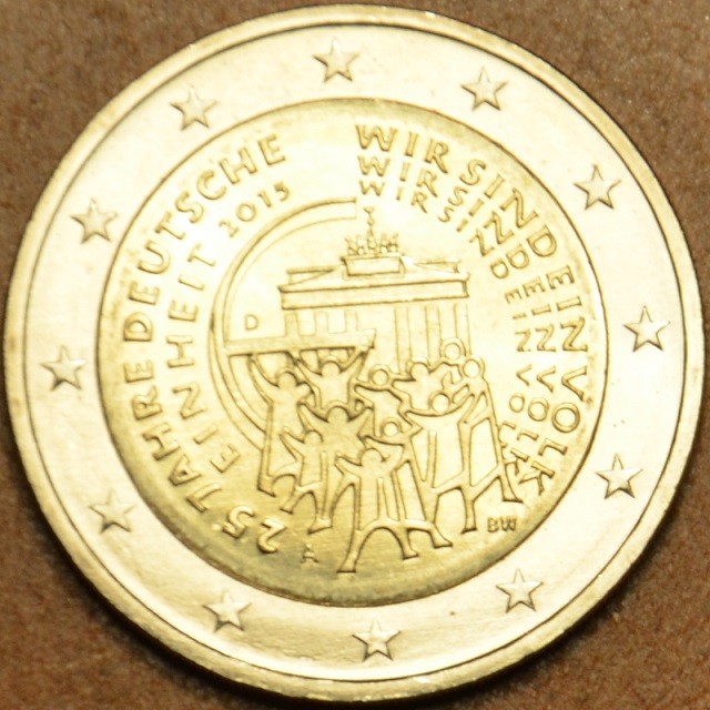 2 Euro Nemecko 2015  "D" 25 rokov of opätovného zjednotenia Nemecka (UNC)