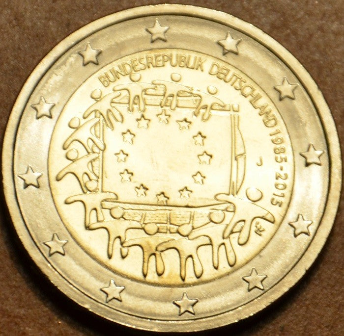 2 Euro Nemecko 2015 "J" 30 rokov Europskej vlajky  (UNC)