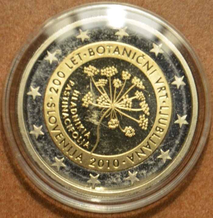 2 Euro Slovinsko 2010 - 200 rokov botanickej záhrady v Ljubljane  (Proof)