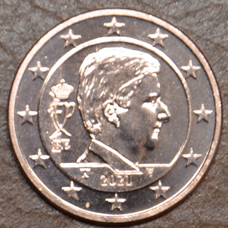 5 cent Belgicko 2021 - Kráľ Filip (UNC)