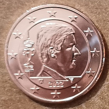 5 cent Belgicko 2022 - Kráľ Filip (UNC)