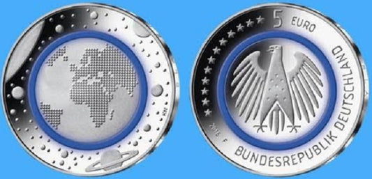 5 Euro Nemecko 2016 "G" Planéta Zem (UNC)