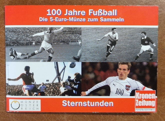 5 Euro Rakúsko 2004 - 100 rokov futbalu v3 (UNC)
